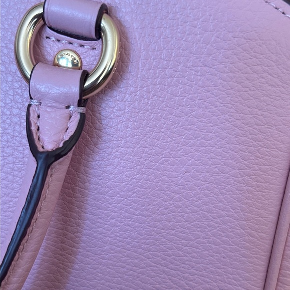 Coach Powder Pink Pebbled Leather Savannah Satchel - Picture 13 of 14